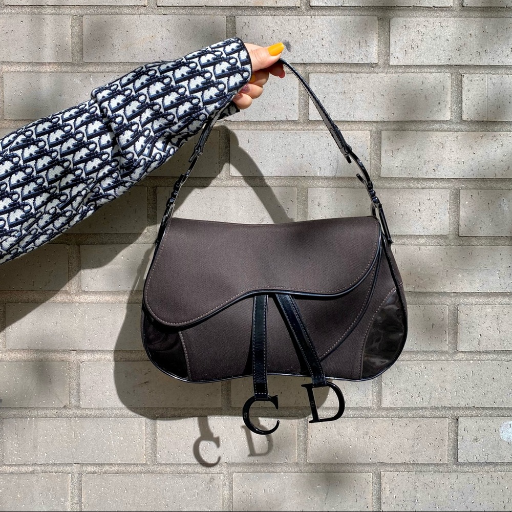 ✈️Sold!Christian Dior Vintage Double Saddle Bag - Picture 2 of 13